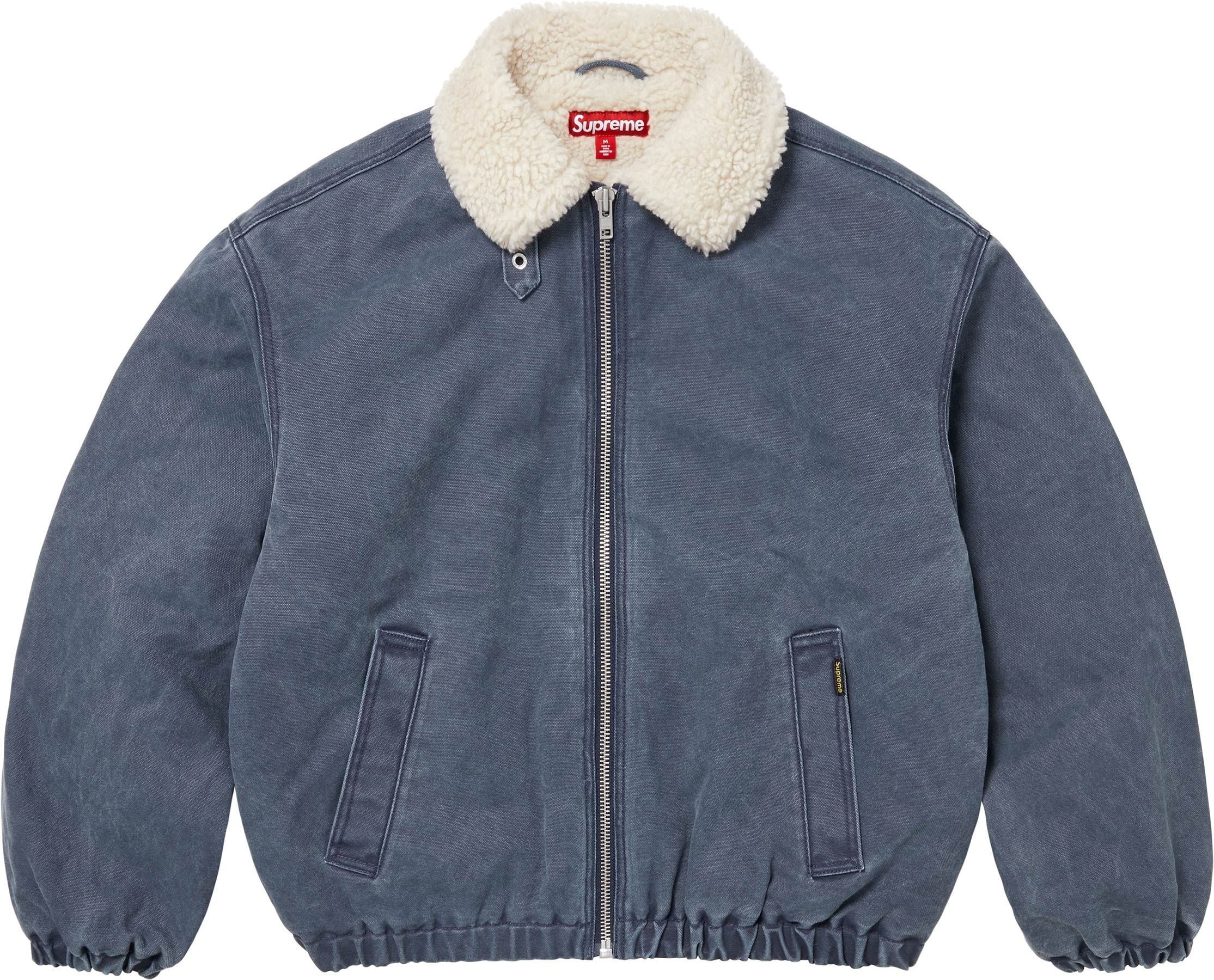 Faux Shearling Lined Bomber Jacket view 21